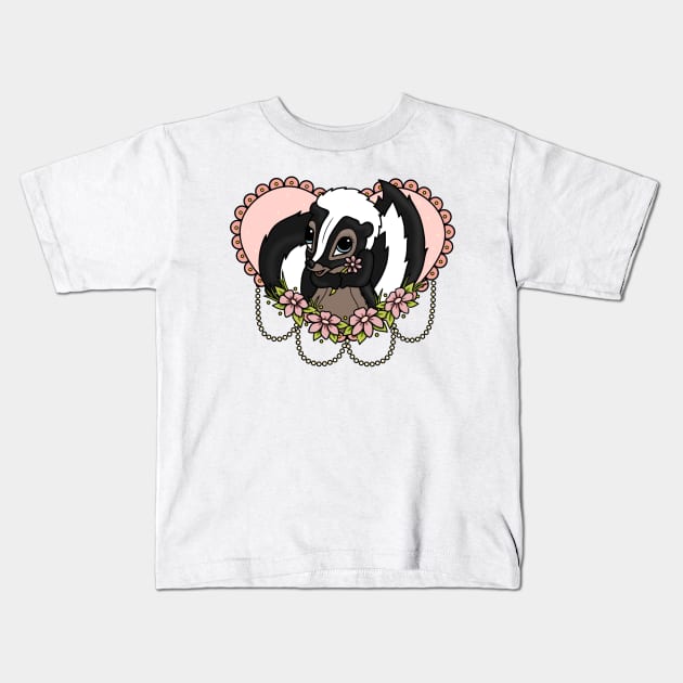 Kawaii Flower Bambi Kids T-Shirt by kirrajadex